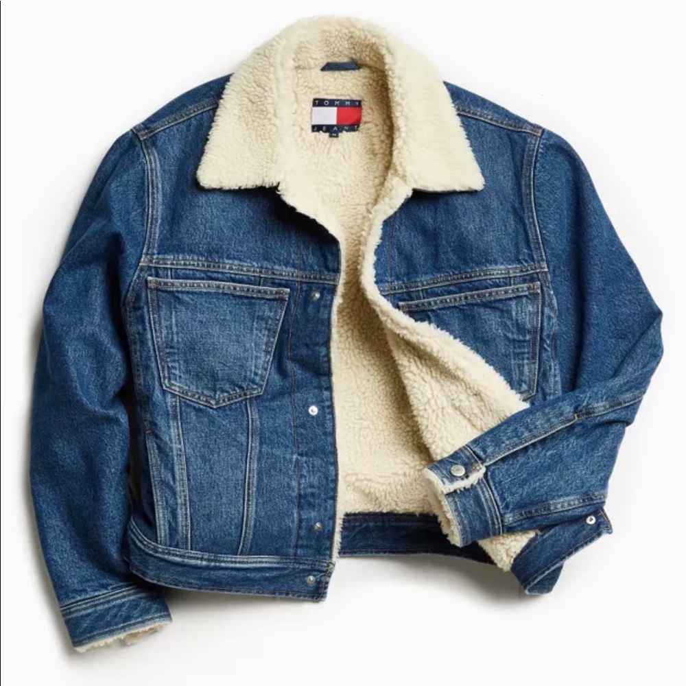 Urban outfitters Sherpa lined denim jacket Tommy Hilfiger